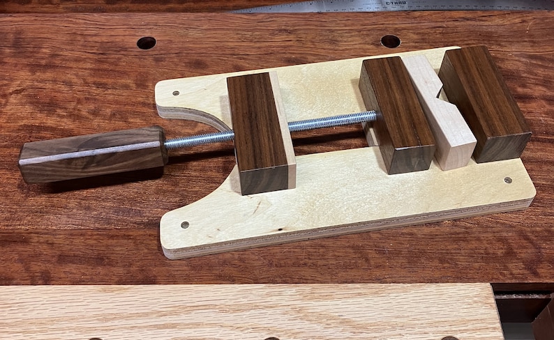 Woodworking Vise Plans | INSTANT DOWNLOAD | Vise for Drilling | DIY Wood Clamps | Vise for Carving | Wood Vise Plans | Drill Press Vise image 3
