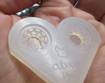 Stampo in resina con chip per occhi di bambola 3D 3D da 14 mm per bambole Blythe e Icy Stampo in resina siliconica Fai da te Creazione di occhi in resina