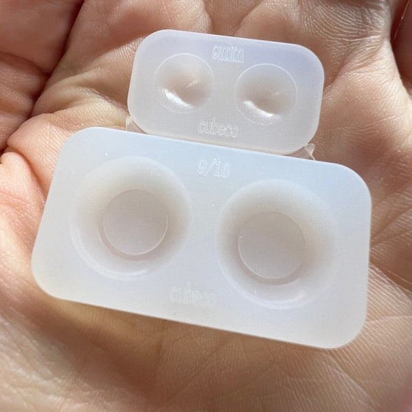 16mm/9mm Silicone BJD Art Doll Eye Mold DIY Lens mold included! Flat Iris to use with digital iris prints
