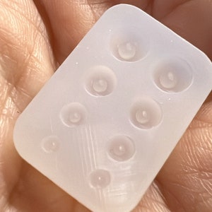 Tiniest Sizes Eye Mold! 2mm, 3mm, 4mm, 5mm COMBO - All 4 sizes in ONE mold! DIY Doll Eye Making Silicone Eye Base Mold