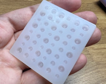 Silikonform Augenform - Konkave Iris Gießform für Kunstpuppen (3-8 mm)