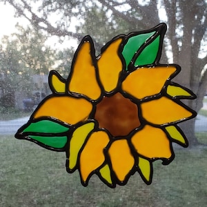 Gallery Glass Window Cling Sunflower