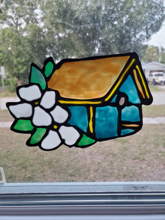 Gallery Glass Window Cling Birdhouse 