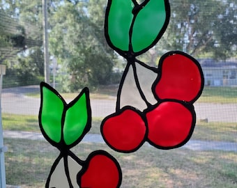 Gallery Glass Window Clings (2) Cherries