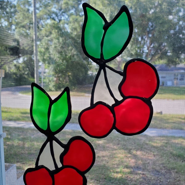 Gallery Glass Window Clings (2) Cherries