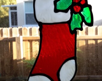 Gallery Glass Window Clings For Christmas, Stocking