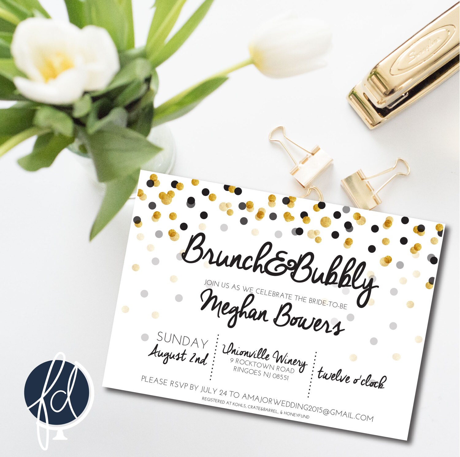 bridal shower brunch and bubbly invitation brunch invitation