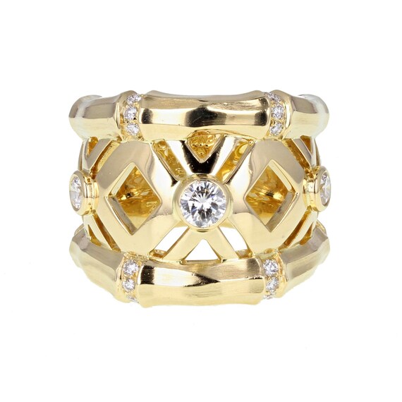 cartier diamond bamboo ring