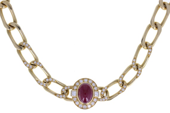 cartier ruby and diamond necklace