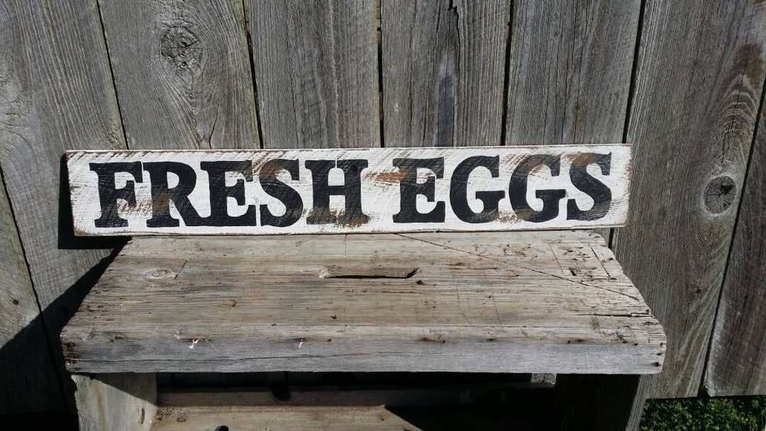 Fresh Eggs Sign | Farmhouse Kitchen Sign | Wood Kitchen Sign - Etsy