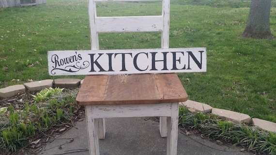 Personalized Farmhouse Kitchen Sign: Rustic Wood Decor