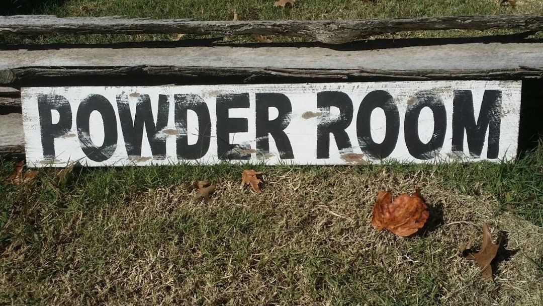 Powder Room Sign Bathroom Sign Wood Sign - Etsy