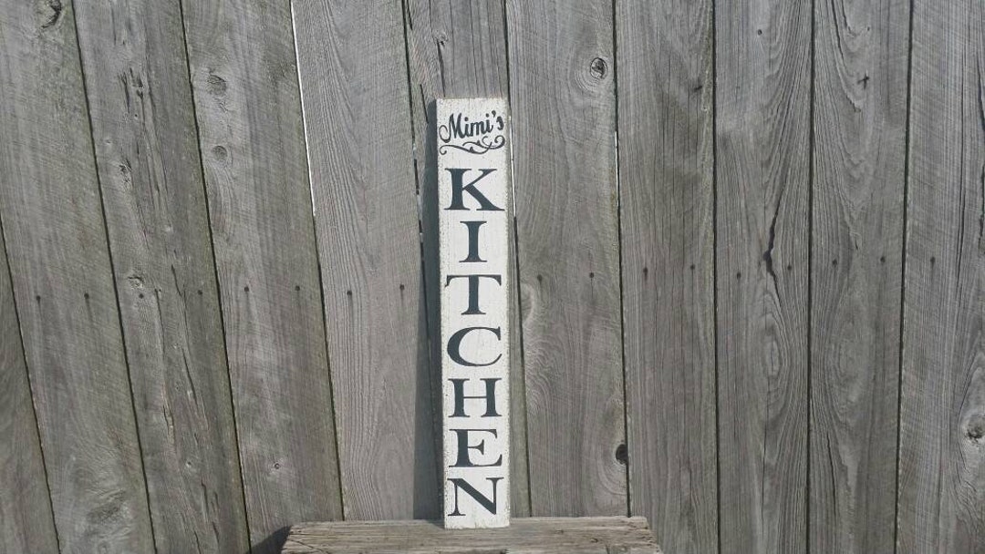 Personalized Vertical Kitchen Sign Vertical Kitchen Sign Wood Kitchen