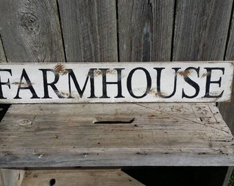 Farmhouse Kitchen Wood Sign: Rustic Home Decor (5.5x35")