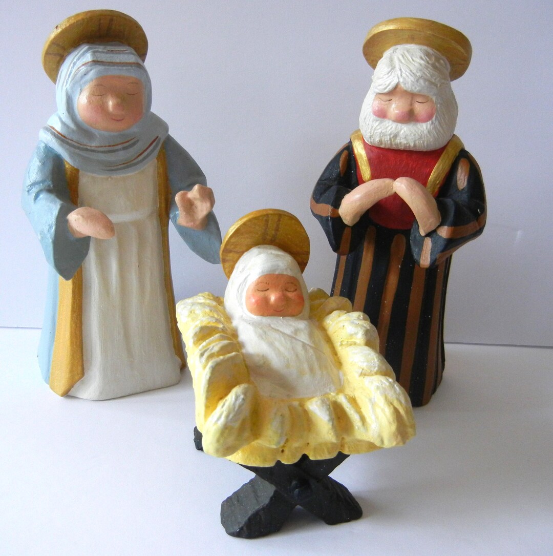 Vintage Three Piece House of Hatten Nativity Setmary, Joseph and Jesus7 ...