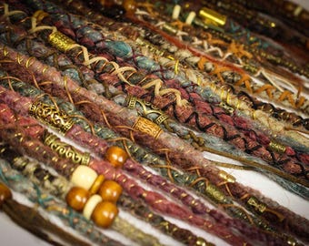 Beautiful mix of copper, red, orange and blonds dreadlocks, full set of crochet dreads, handmade, 40cm + ideal for natural look and style.