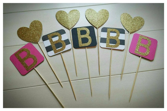 Kate Spade Themed Centerpiece Picks Kate Spade Bridal Shower Etsy