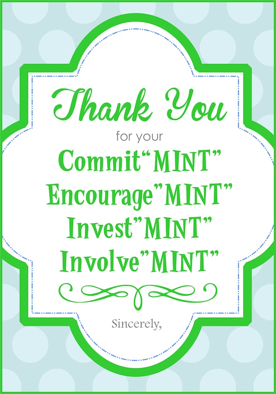 Teacher Appreciation Gift Ideas Mint Teacher Appreciation Printable