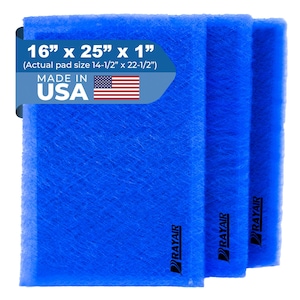 RAYAIR SUPPLY 16x25 Replacement Filter Pads Compatible with Pristine Air Cleaner 16x25 Refills (3 Pack)