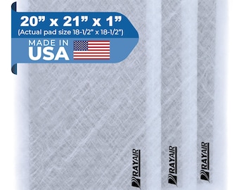 RAYAIR SUPPLY 20x21 Replacement Filter Pads Compatible with Dynamic Air Cleaner Refill (3 Pack) WHITE