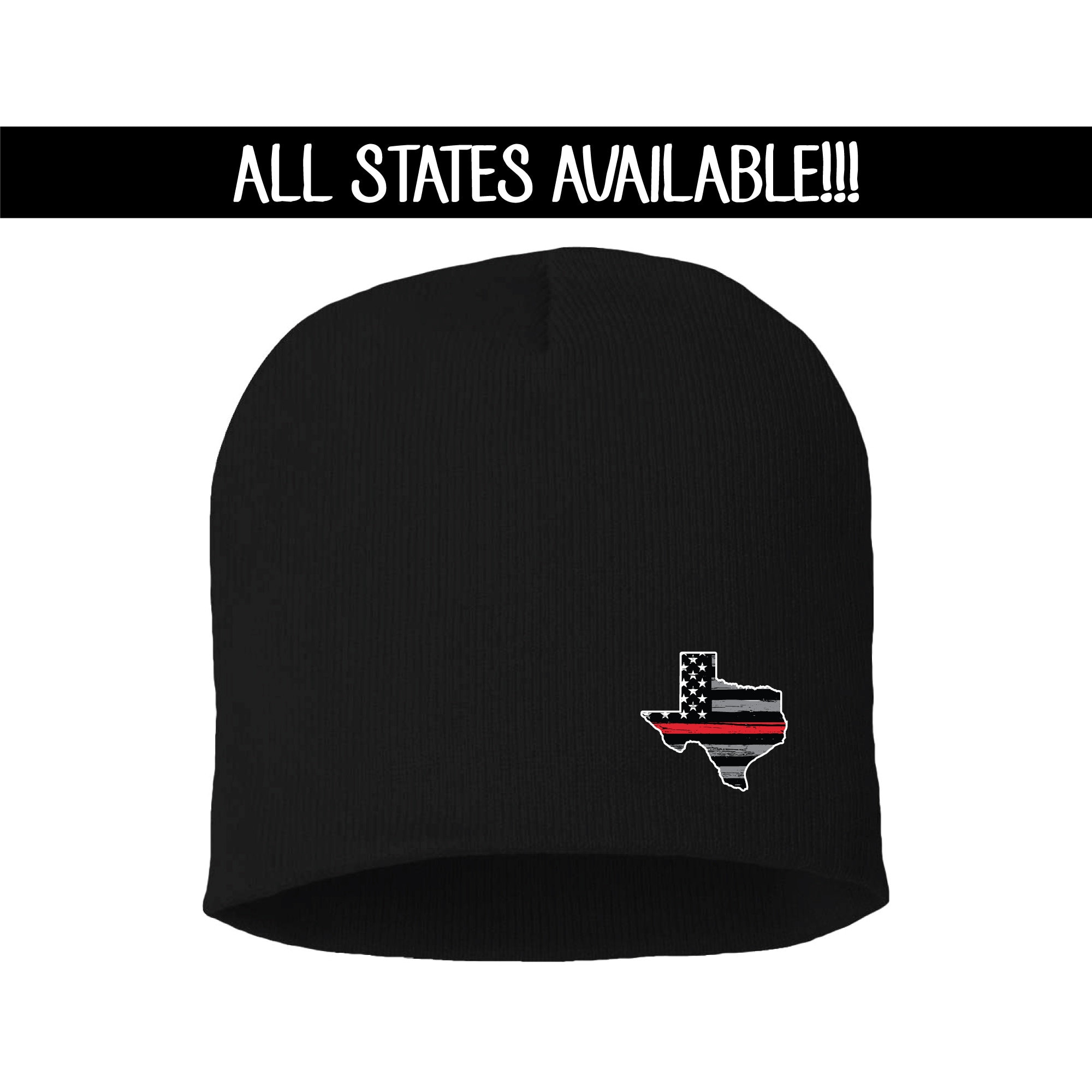 Thin Red Line State Outline Firefighter 