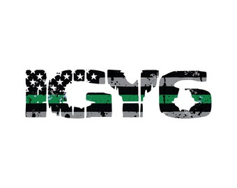 Thin Green Line Border Patrol and Military I Got Your 6 Vehicle Decal.  Vinyl Decal.  Military Sticker. Border Patrol Decal