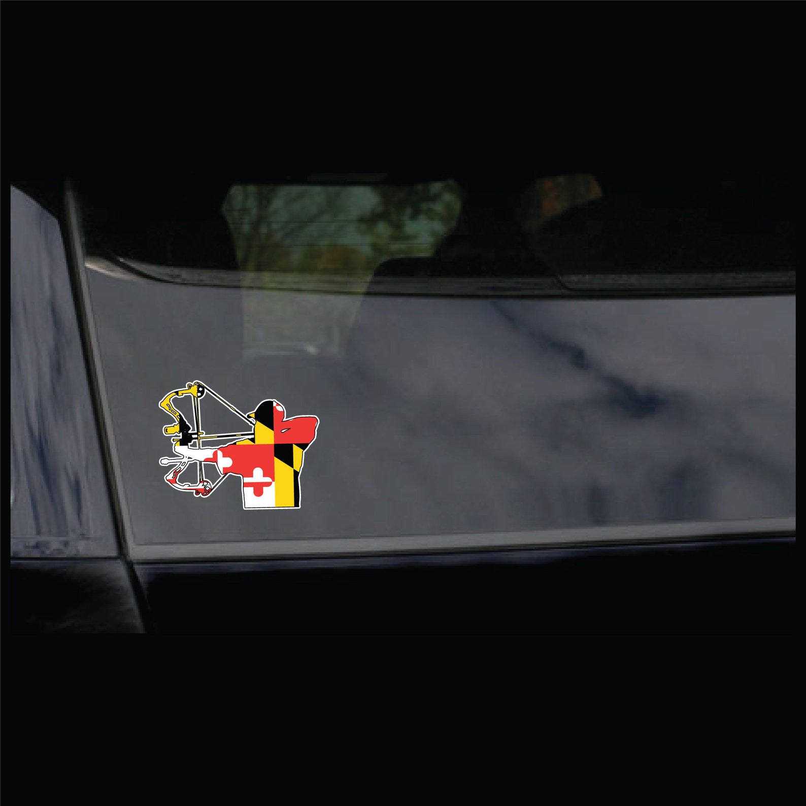 Maryland Flag Bowhunter Car Decal. Window Sticker. Bowhunter Etsy