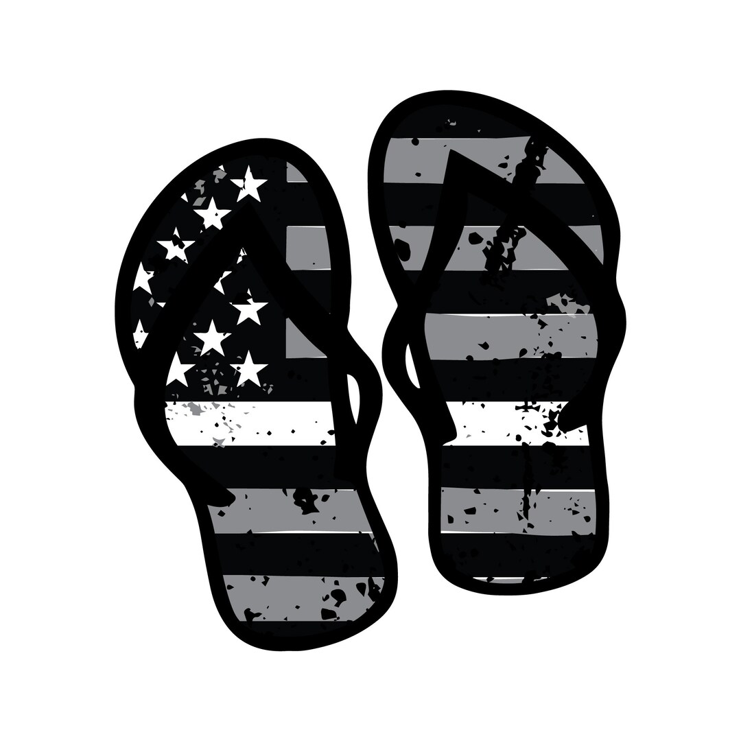 Thin White Line EMT Flip Flops Vehicle Decal. Vinyl Decal. Paramedic