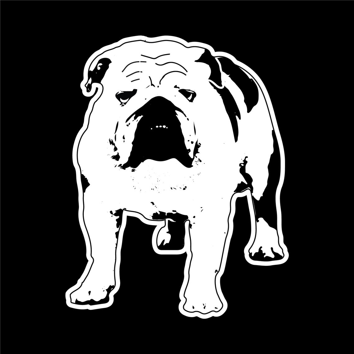 English Bulldog Car Decal. English Bulldog Sticker Etsy