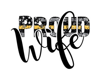 Calcomanía para vehículo "Esposa Orgullosa de Despachador" de Línea Dorada Delgada. Calcomanía de vinilo. Calcomanía de Despachador. Calcomanía de Despachador. Año 6