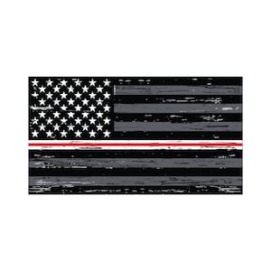Thin Red and White line Nurse American Flag Car Decal.  Nursing Car Decal