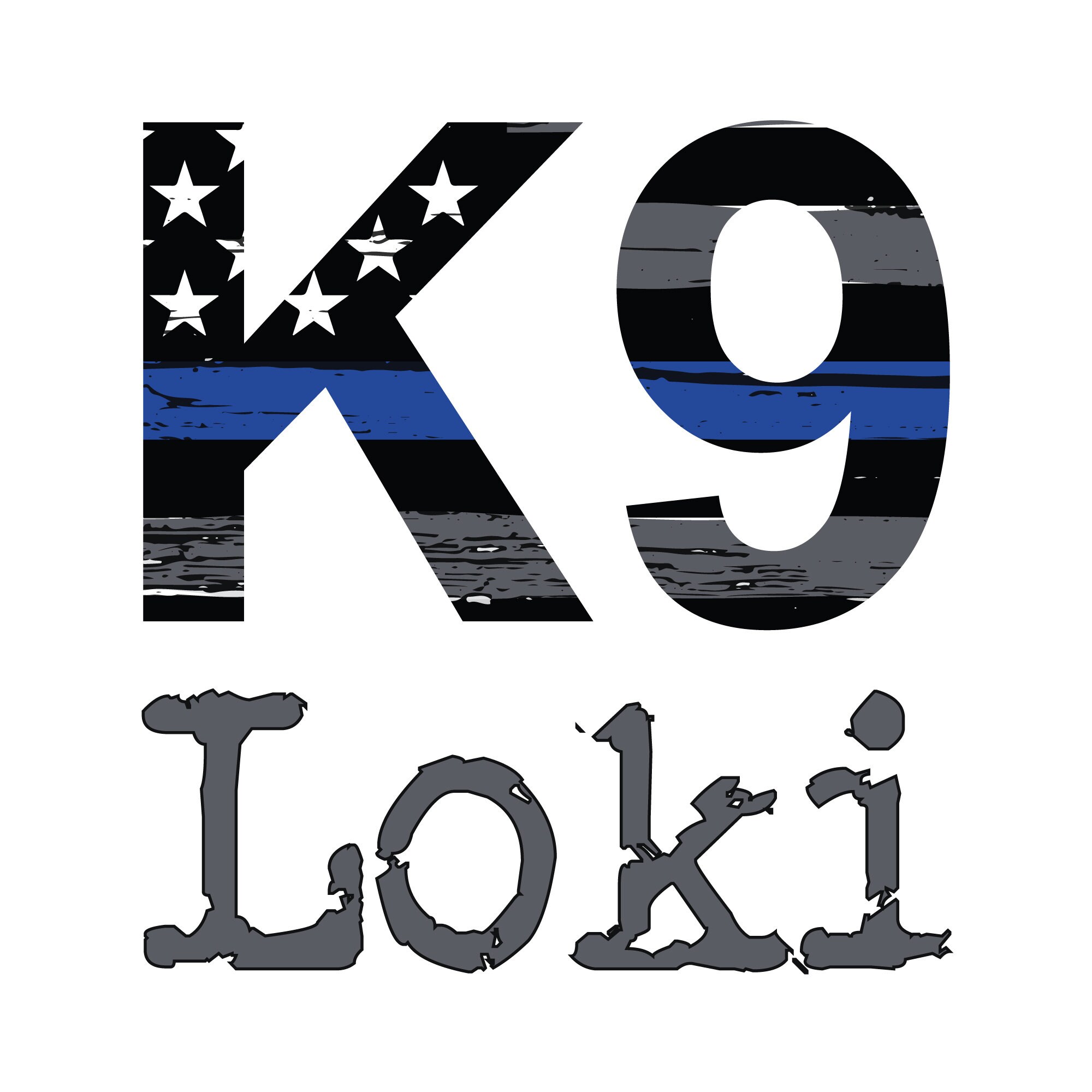 Thin Blue Line K9 Car Decal. Vinyl Decal. Law Enforcement Etsy