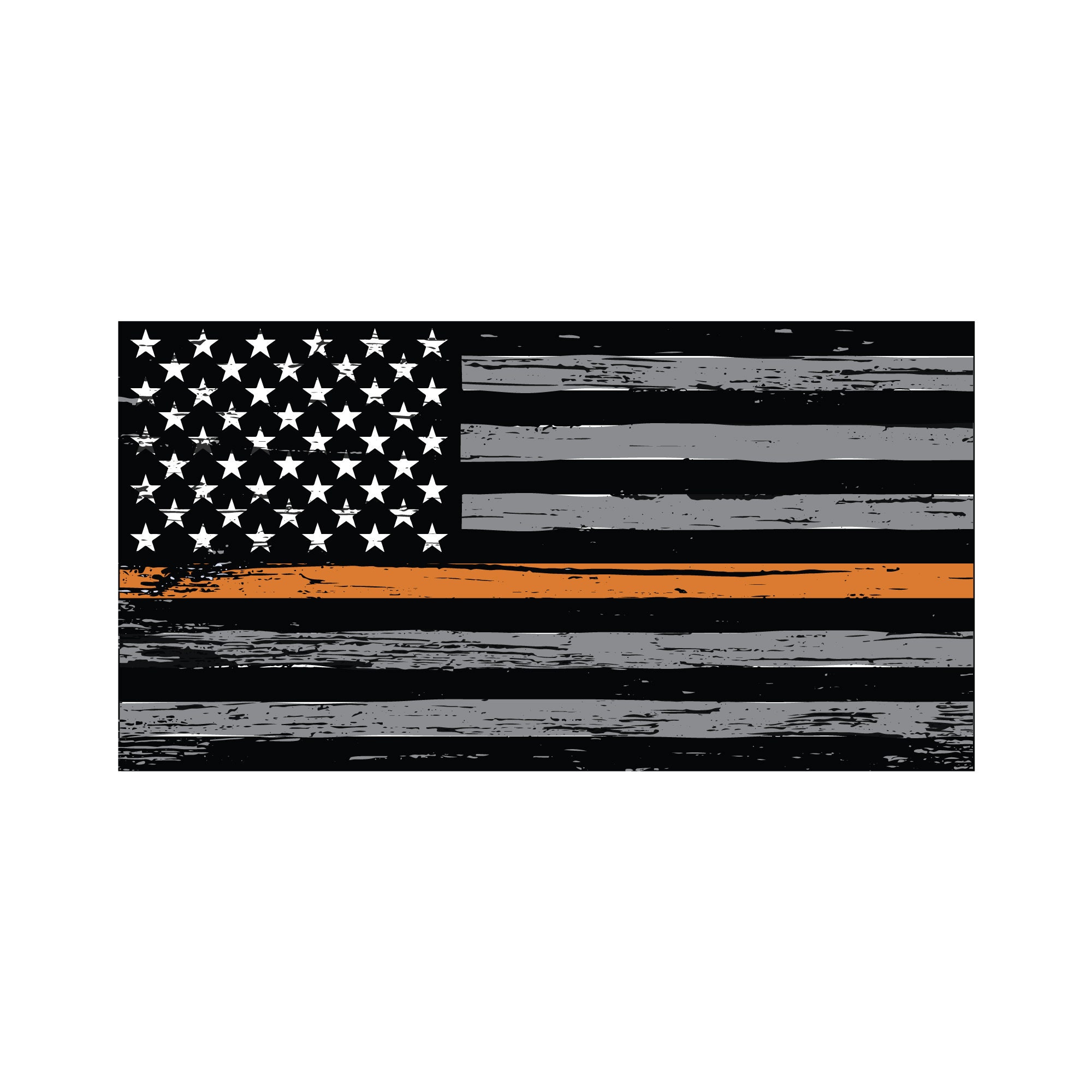 Thin Orange Line Flag with Heart,Orange Thin Line Flag,Search and Rescue Flag,SAR Flag Decal,Distressed Orange Thin Line Vinyl Decal,Distressed Thin Orange Line Flag,K9 Search and Rescue Decal 