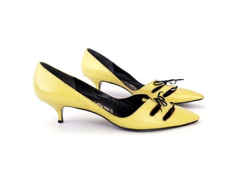 Yellow kitten heels uk Clearance