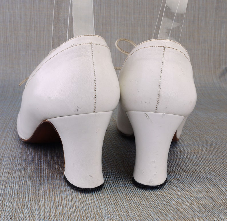 1970s Kurt Geiger White Caged Pumps UK 4 image 7