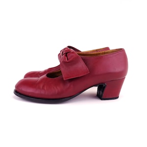 Dark Red 90s Knotted Mary Janes by Hobbs UK 6