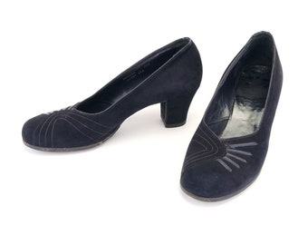 Midnight Blue 1940s Pumps by Lilley & Skinner UK 6.5