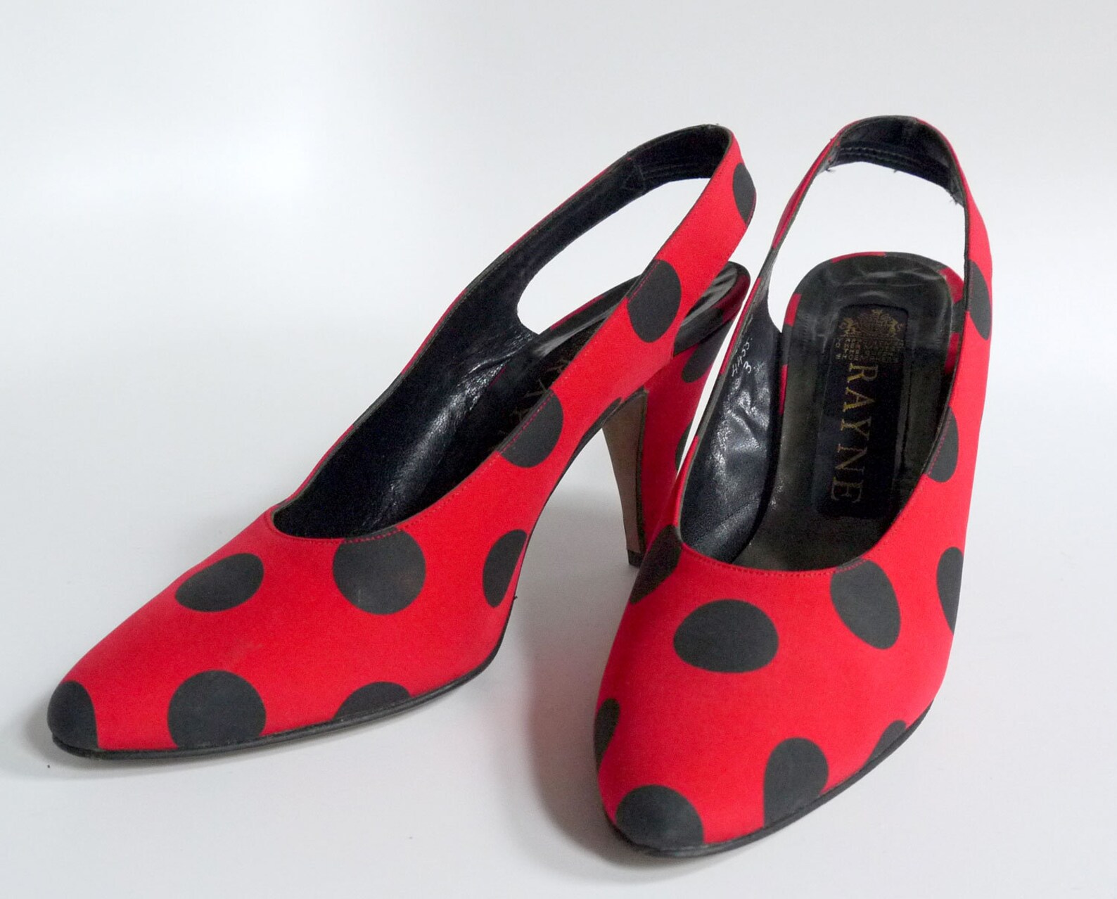 polka dot slingbacks