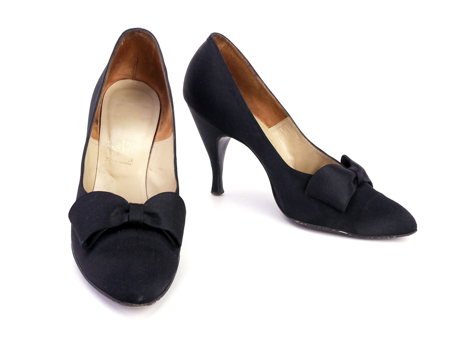 jaren 1950 Stylepride Black/Brown puntige teen pomp Schoenen damesschoenen Pumps 