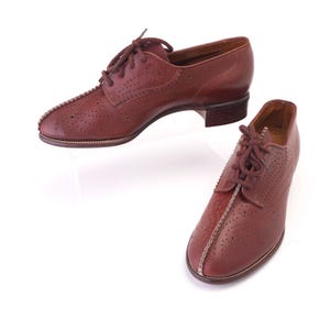 1940s Unworn CC41 Brown Liberty Casual Flat Derbies UK 6