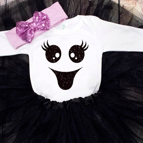 Halloween Ghost Baby Girl Outfit Ghost Costume Halloween Etsy