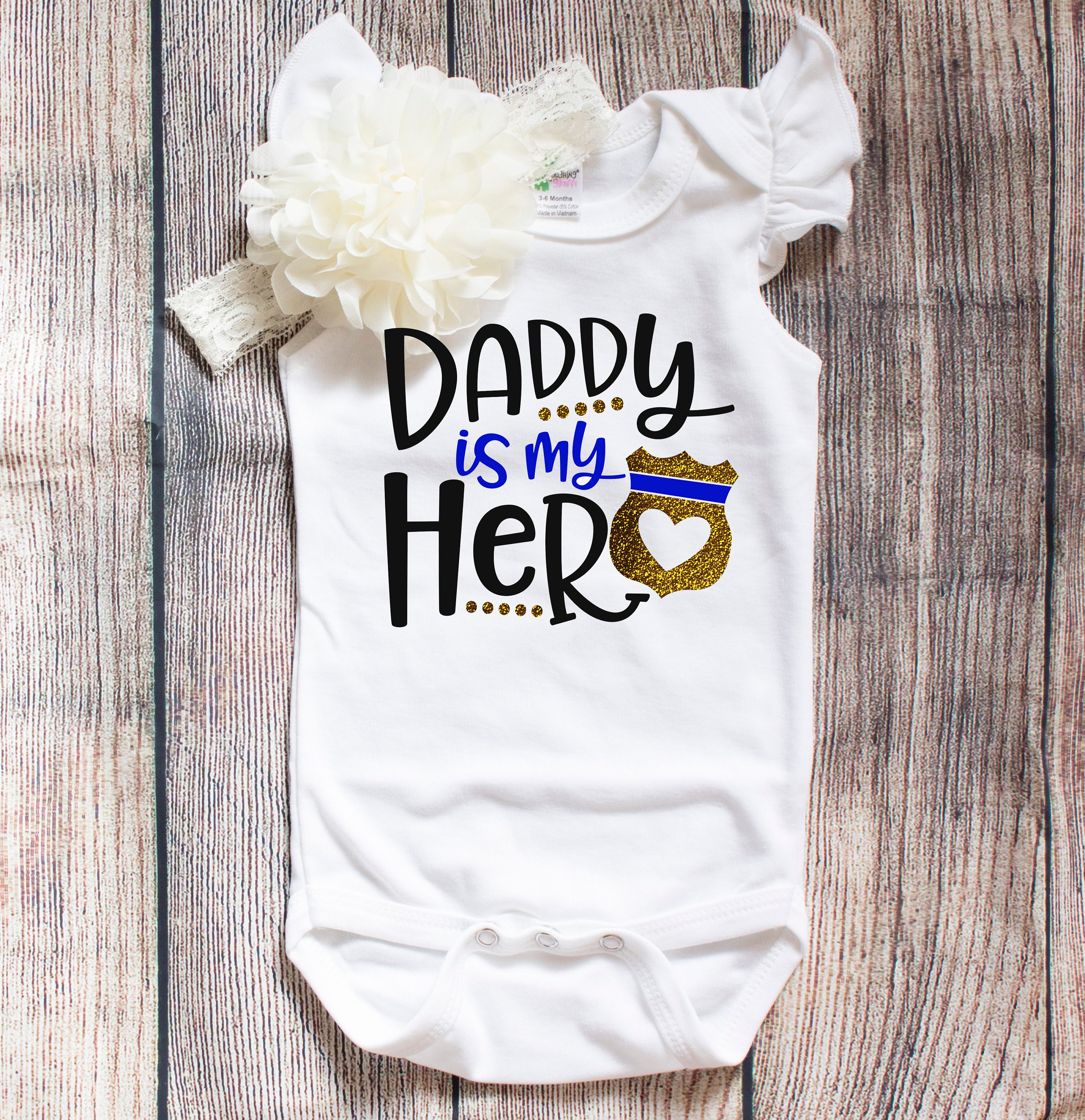Daddy is my Hero Police One Piece/Toddler Tee
