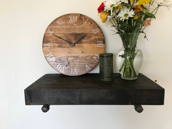 Rustic / Industrial style shelf handmade // rustic shelf // rustic shelves // rustic wood