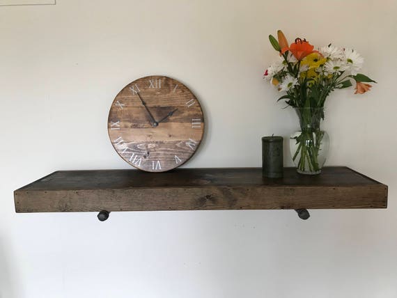 Rustic / Industrial style shelf handmade // rustic shelf // rustic shelves // rustic wood