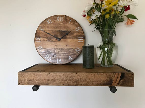 Rustic / Industrial style shelf handmade // rustic shelf // rustic shelves // rustic wood