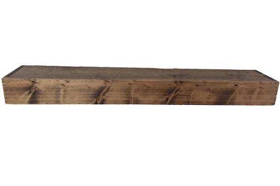 Wood Floating Shelf Rustic Reclaimed Style stained in Provincial // rustic shelf // rustic shelves // rustic wood