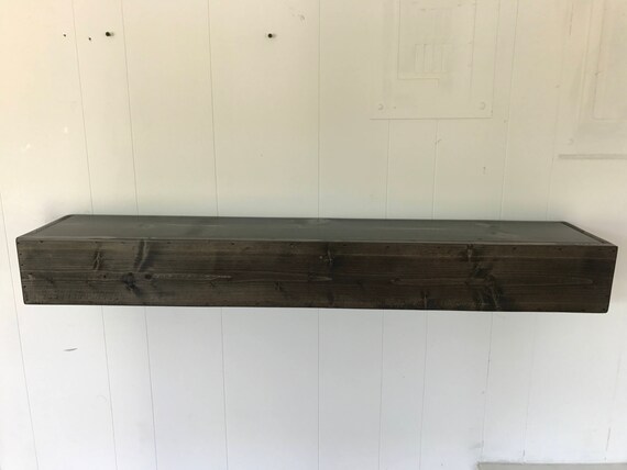Wood Floating Shelf Rustic Reclaimed Style in Ebony // rustic shelf // rustic shelves // rustic wood