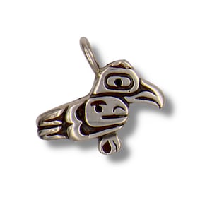 Haida Raven, Raven Pendant, Pacific Native Art, Silver Raven Pendant, Raven Pendant Silver, Raven Necklace, Northwest Native, Native Raven