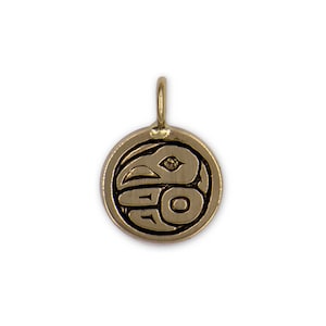 Native Collection, Gold Raven Pendant, Raven Pendant, Raven, Native Raven Pendant, Pendant, Gold Raven, Northwest Raven