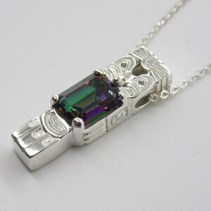 Native Collection - Eagle Totem - Mystic Topaz - Silver Mystic Topaz - NW Native - Eagle - Eagle Mystic Topaz - Silver Eagle Pendant